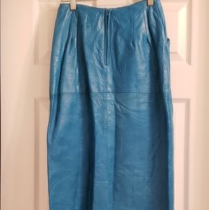 Alicia Herrera authentic turquoise leather skirt